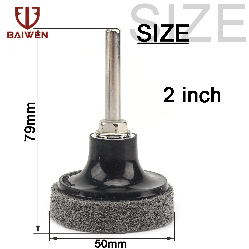 50mm 2 zoll Nylon Faser Schleif Disc Polieren Rad Polieren Pads 9P Vlies Schleifen Disc Für Rotary dremel Zubehör – Detail 4