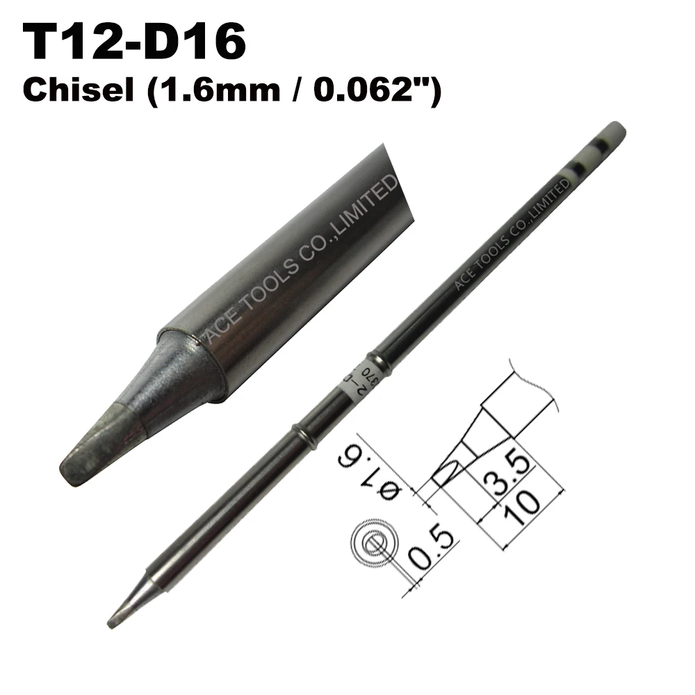 

5 PCS T12-D16 Replacement Soldering Tip for HAKKO FM-203 FM-204 FM-206 FX-951 FX-950 FX-952 FX-9501 FM-2028 FM-2027 FM-2021