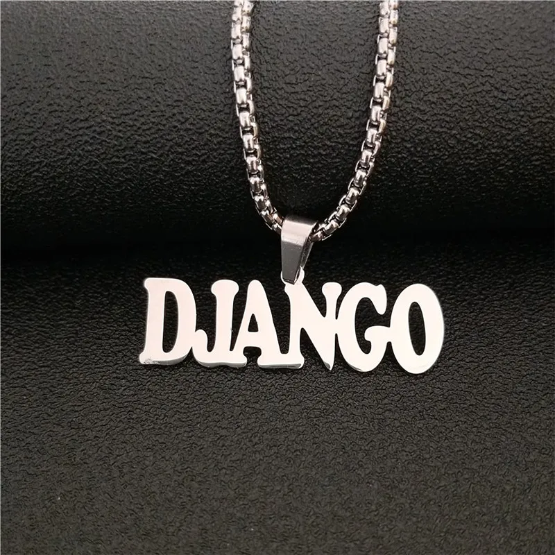 

Personalized Name Necklaces For Men Women Stainless Steel Hip Hop Chain Necklace Custom LOGO Party Gift