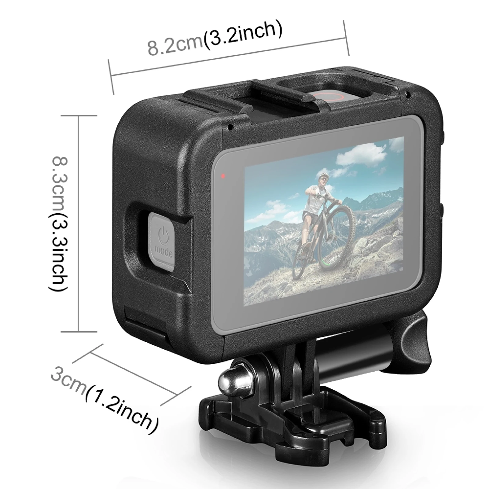 PULUZ Có Thể Sạc PA Khung Gắn Ốp Lưng Bảo Vệ Lồng Với Giày Lạnh Căn Cứ Khe Cắm Cho Gopro HERO11 10 9 Đen Thể Thao máy Quay Hành Động