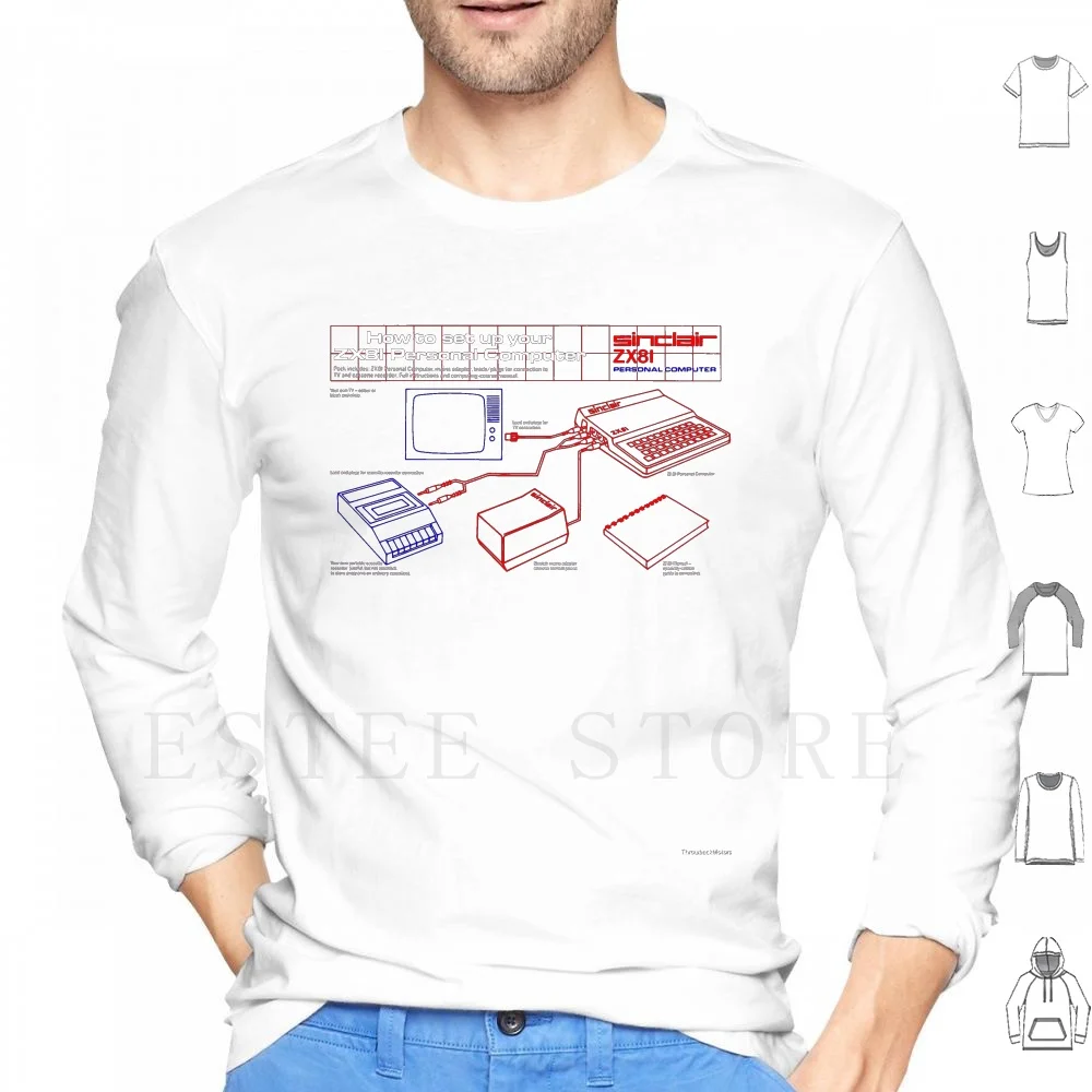 Zx81 Hoodies Computer Micro Zx80 Zx81 Zx 80 Zx 81 Zx Spectrum Spectrum Spectrum 1k 16k 48k 128k Ordenador Doméstico