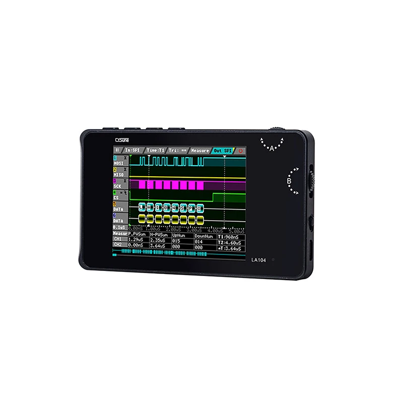 Digital Logic Analyzer LA104 USB Mini 4 Channels 100MHz Max Sampling Rate Built in 8MB Flash Storage 2.8 Inch Oscilloscope