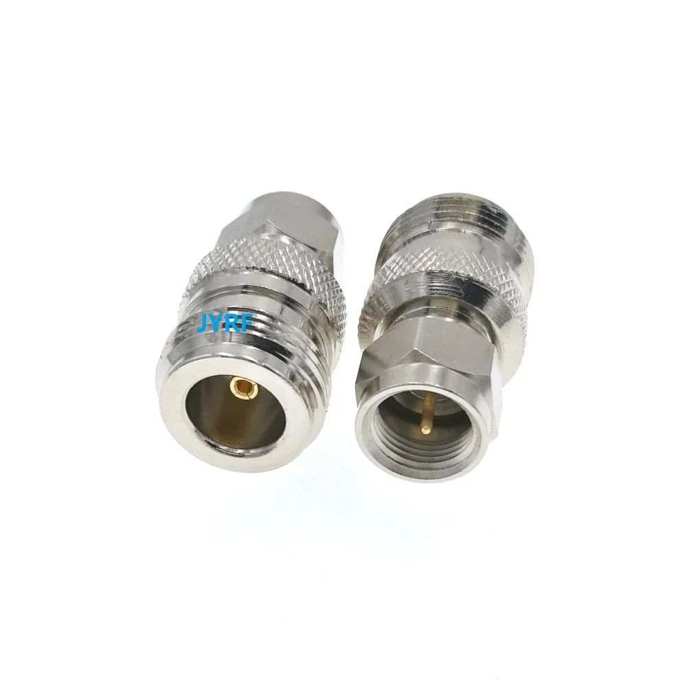 F To N Connector Socket F Male To N Female Plug F- N Nickel Plated Straight Coaxial RF Adapters 50ohm 1PCS