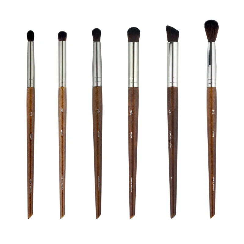 Natural wood Eye Makeup brushes whole set Pro Crease Eyeshadow Make up kit smudge highlighter eyebrow Lip lash brush practical