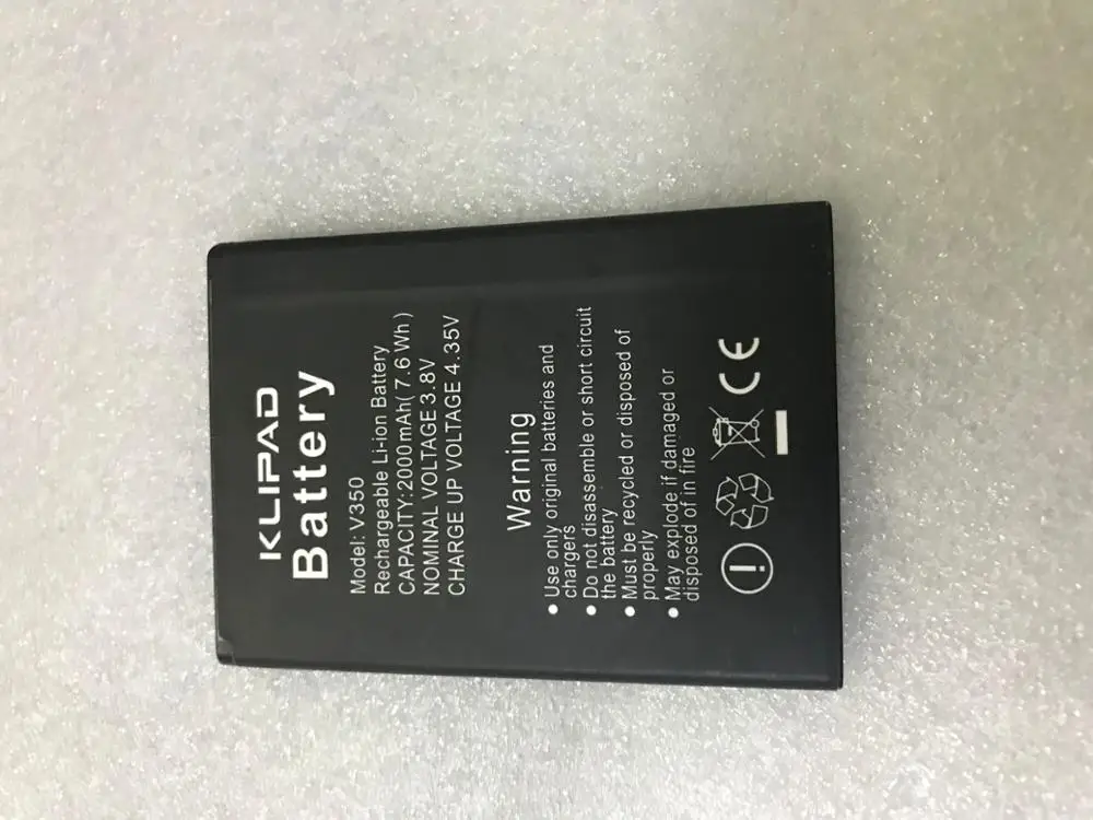 NEW original 2000mah battery for KLIPDA V350 battery