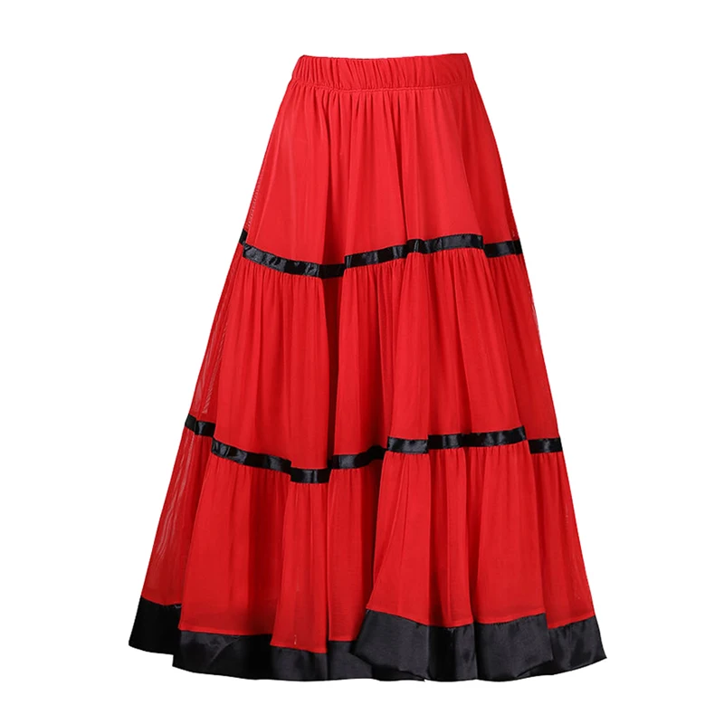 Flamenco saia feminina traje de palco espanhol bullfight outfit swing saia festa cigana roupas dança de salão vestido dl7411