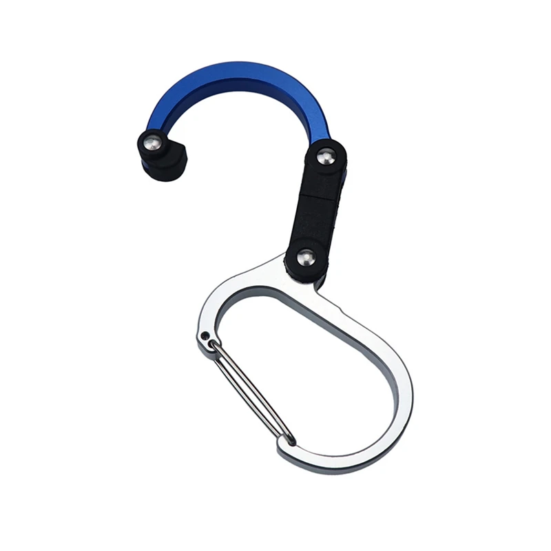 Carabiner Hybrid Gear Clip Rotating Hook Strong Clips Camping Hiking Travel Backpack Mountain Climbing Outdoor Accessories