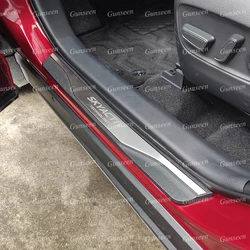 For Mazda Cx5 Cx30 3 6 Car Accessories Door Sill Protector Scuff Plate Decoration Styling Sticker Cover 2021 2017 2016 2018