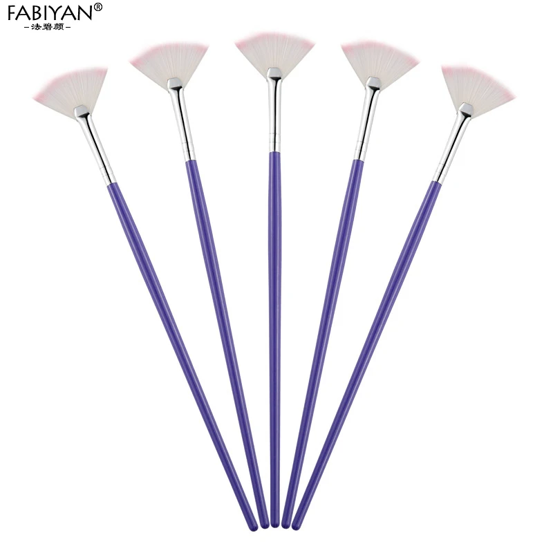 5pcs Brush Brushes Painting Pen In Fan Shape Paint Acrylic UV Gel Polish Design DIY Nail art Manicure Professional