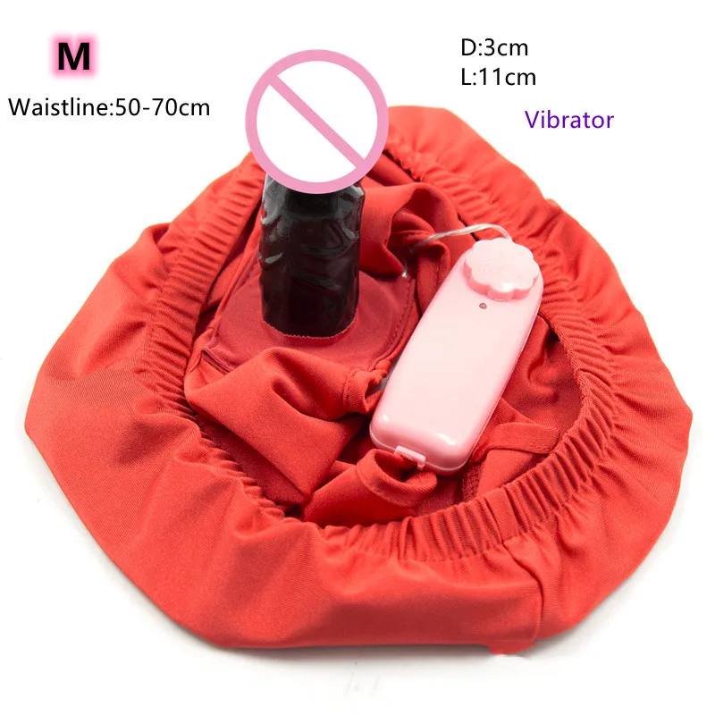 Wearable Masturbation Chastity Underwear of Leather Pants Penis Panties with Silicone Dildo Vaginal Plug Sex Toys for Women