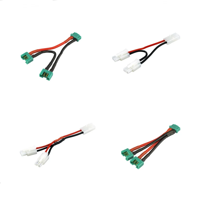 Deans EC3 EC5 JST XT60 XT90 XT90S MPX Tamiya Serial Parallel Battery Adapter Connector With 20/12/10awg Wire Cable for RC Hobby