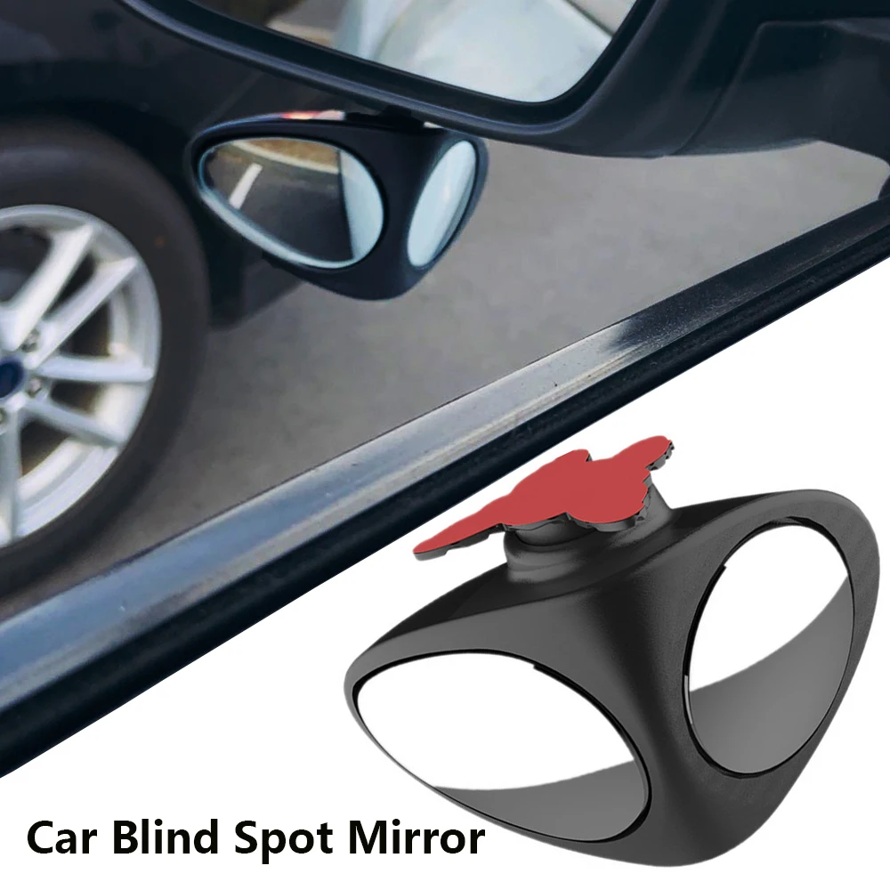 Adjustable Automobile Wide Angle Exterior Parking Safety Accessories 360 Degree Rotatable 2 Side Car Blind Spot Convex Mirror