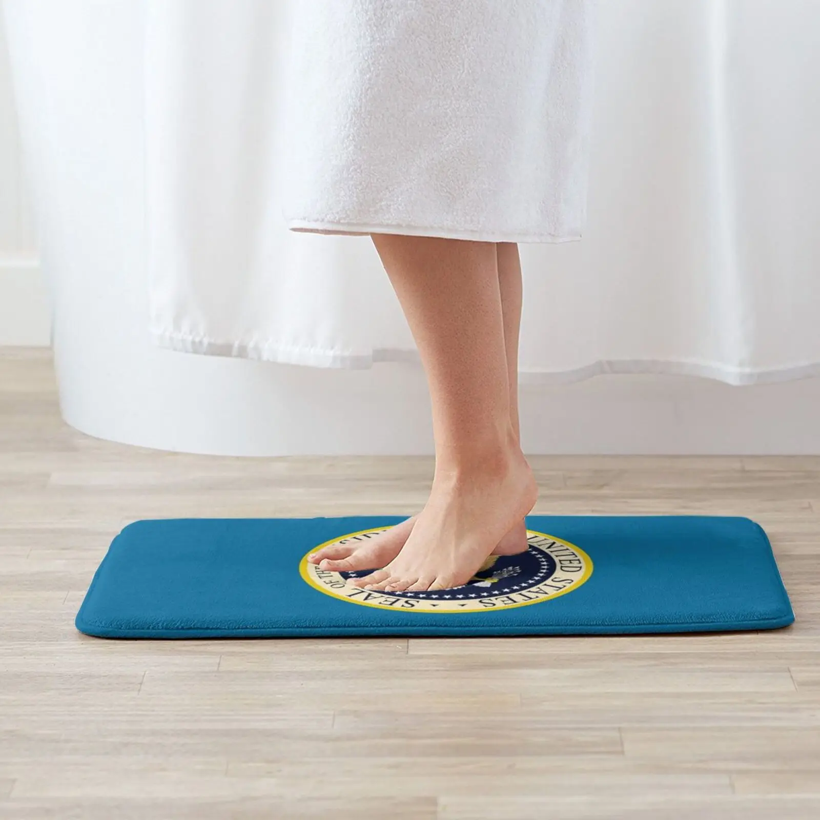 Maga Presidential Seal Of The United States Of America Featuring Trump On The Seal. By Foxpunked. Entrance Door Mat Bath Mat