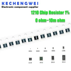 1210 1% SMD 저항기, 0R ~ 1M 1/2W 0 1 10 100 150 220, 330 ohm 1K 2.2K 10K 100K 220K 0R 1R 10R 100R 150R 220R 330R 470R, 50 개 1m