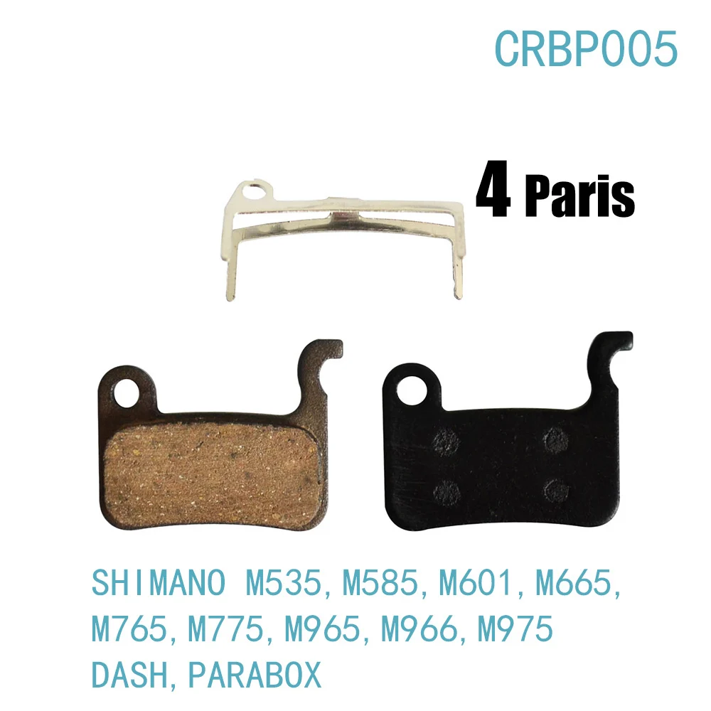 4Pairs Semi-Metallic BRAKE PADS for Shimano A01S M06 M07 XTR M975 M966 M965 Saint M800 XT M775 M765 M665 DEORE M545 M535 XTECH