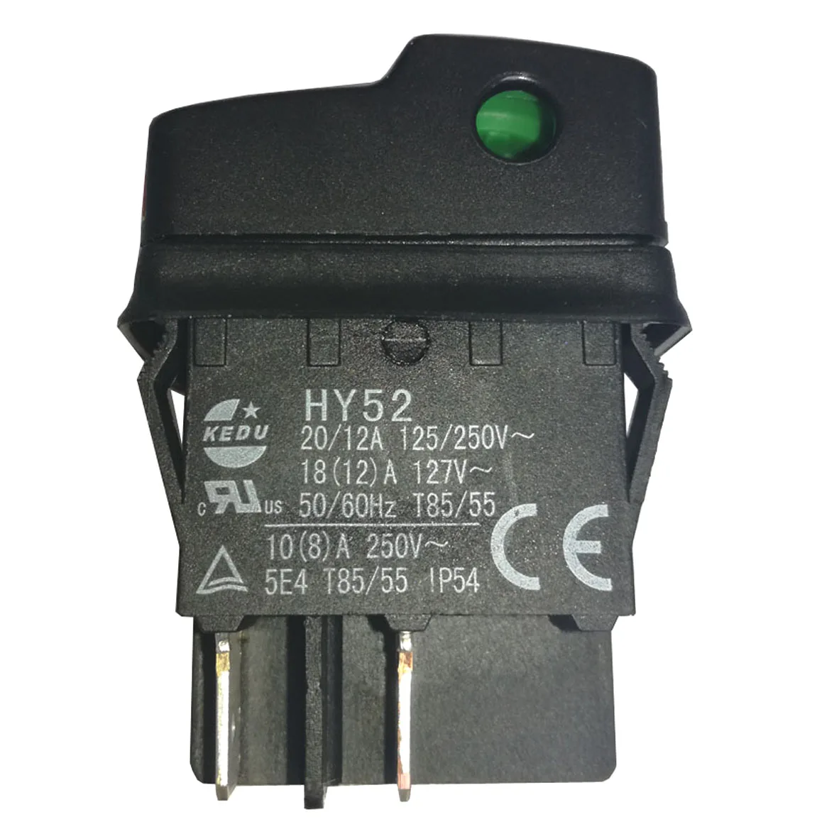 Interruptores de botón eléctricos Kedu Interruptor de botón industrial HY52 125/250V 4 terminales