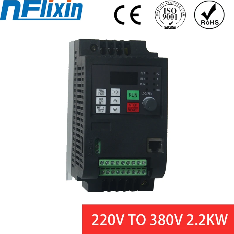 Nflixin-inversor de Frequência Variável para Velocidade de Motor 91001t3 2kw Entrada 220v 1ph para Saída 380v 3ph Vfd Alto Desempenho