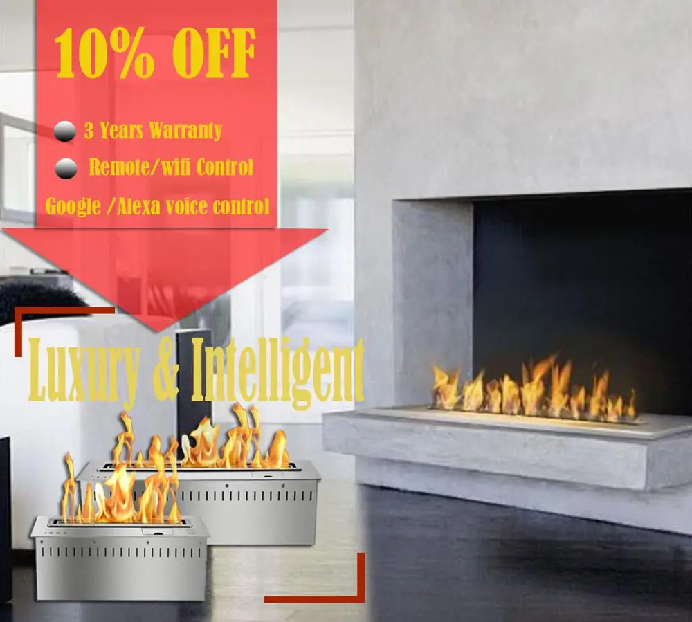 

Inno living 30 inch remote fireplace ethanol burner wifi control modern chimney