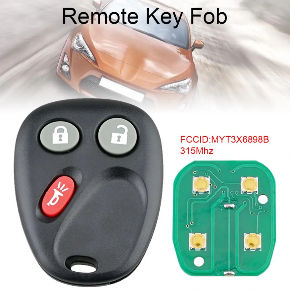 

315Mhz 3 Buttons Remote Car Key Fob MYT3X6898B Fit for Buick Rainier / GMC Envoy / Chevy Trailblazer