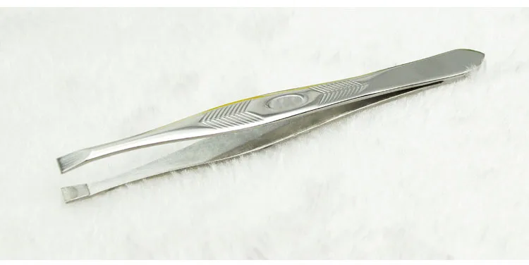 작은 족집게 2pcs 눈썹 족집게 메이크업 클립 얼굴 코 헤어 리무버 미용 도구 속눈썹 눈썹 경사 팁 플랫 페이셜 메이크업