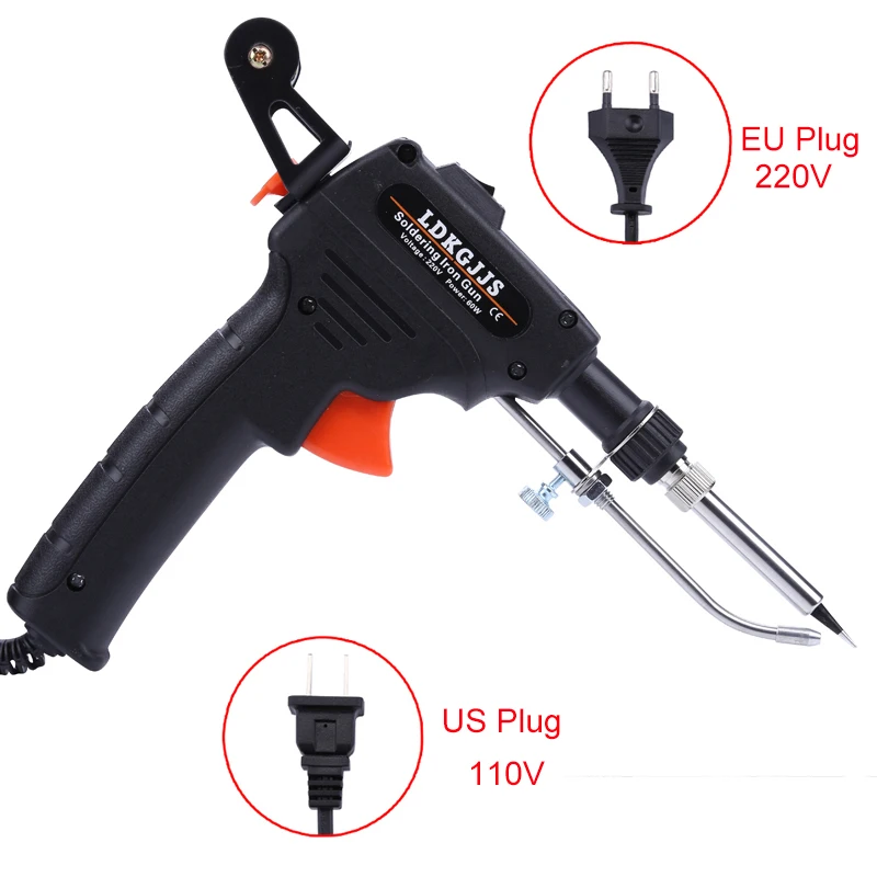 110V/220V 60w Hand-held Soldering Iron Automatic Send Tin Gun Electronic Solder Rework Station Welding Repair Tool