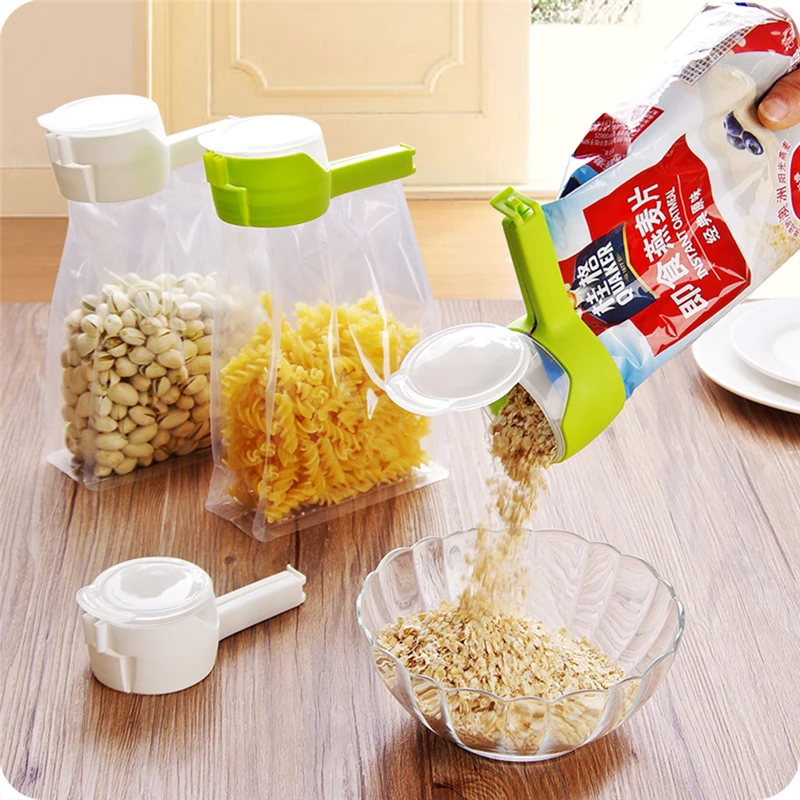 1pcs Househould Food Snack Storage Seal Sealing Pour Bag Clips Sealer Clamp Food Bag Clip Kitchen Tool Home Food Close Clip Seal