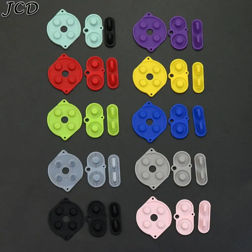 JCD 10Colors rubber conductive button A-B d-pad for Game Boy Color GBC shell housing silicon start select keypad