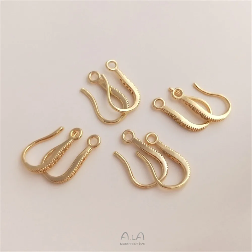 

Earring accessories 14K Gold Color encrusted zircon earhook strap strap handmade DIY earring material