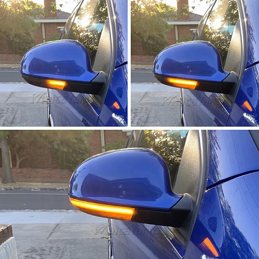 Seta de sinalização lateral para espelho retrovisor, preto, luz led indicadora dinâmica, vw golf 5 gti v mk5 jetta passat b5.5 b6 sharan superb eos