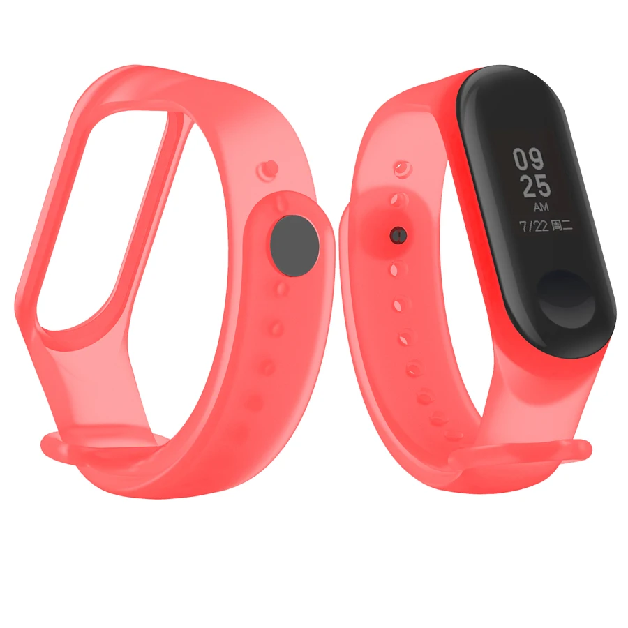 For xiaomi mi band 5 6 transparent strap new colorful miband 4 strap silicone mi band 4 3 belt replacement for xiaomi mi 4 band