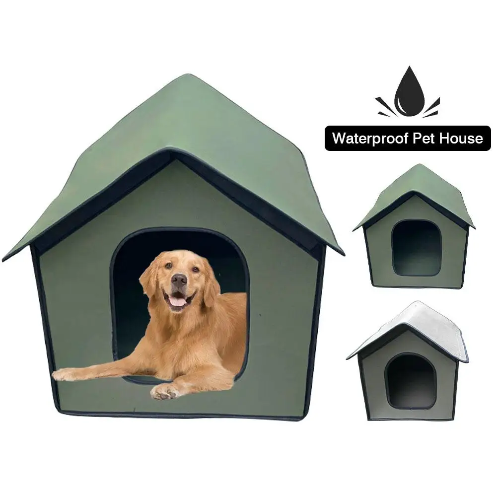 Pet House Outdoor Waterproof Weatherproof Dog Kennel Cat House Foldable Pet Shelter for Pets Indoor Outdoor Sleeping