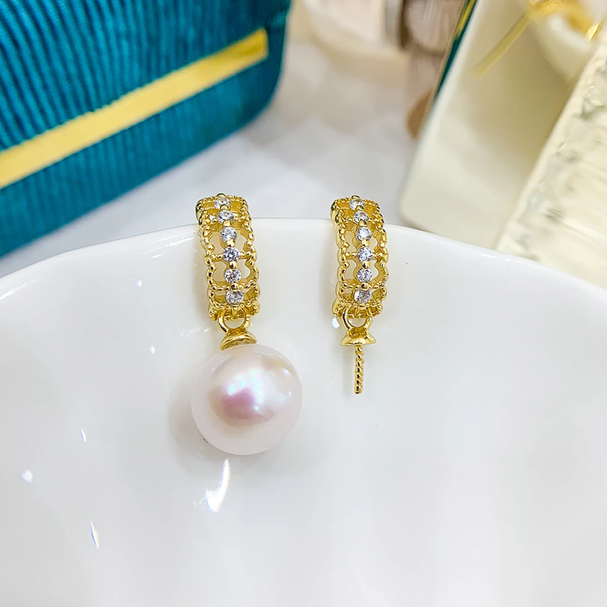 

Classic Drop Pearl Earrings Finding Women DIY Fine Jewelry Making Findings Accessory