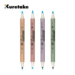 1PC ZIG Kuretake Transparent Embossed Imprint Pen Embossing Twin Tip Glue Calligraphy Scroll & Brush Fine & Chisel Pens
