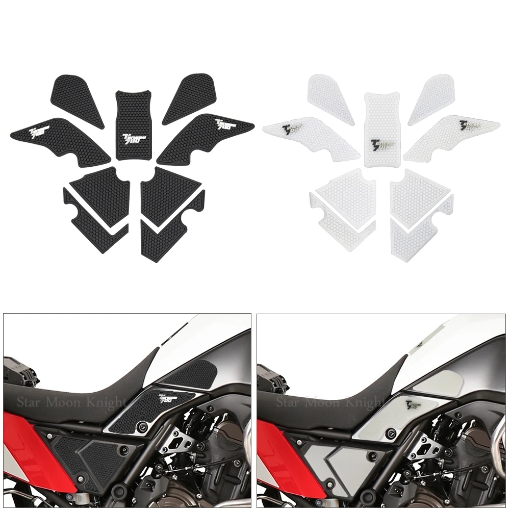 

2019 2020 Motorcycle Non-slip Side Fuel Tank Stickers Waterproof Pad Rubber Sticker FOR YAMAHA Tenere 700 T700 XTZ 700 XTZ 690