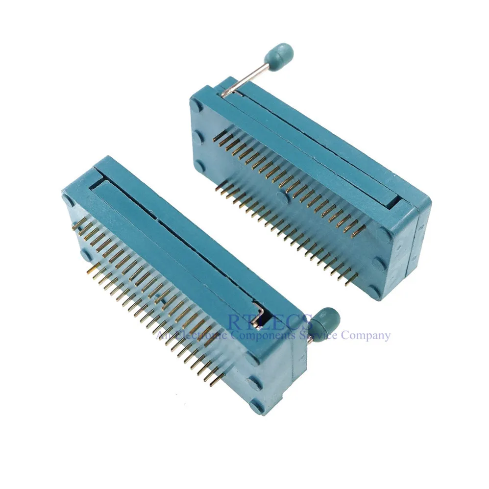 Test Tool IC DIP ZIF ZIP Socket 42 Pin Pitch 1.78 mm 1.778 Press-Fit Dual Row Spacing 15.24 mm 0.6\