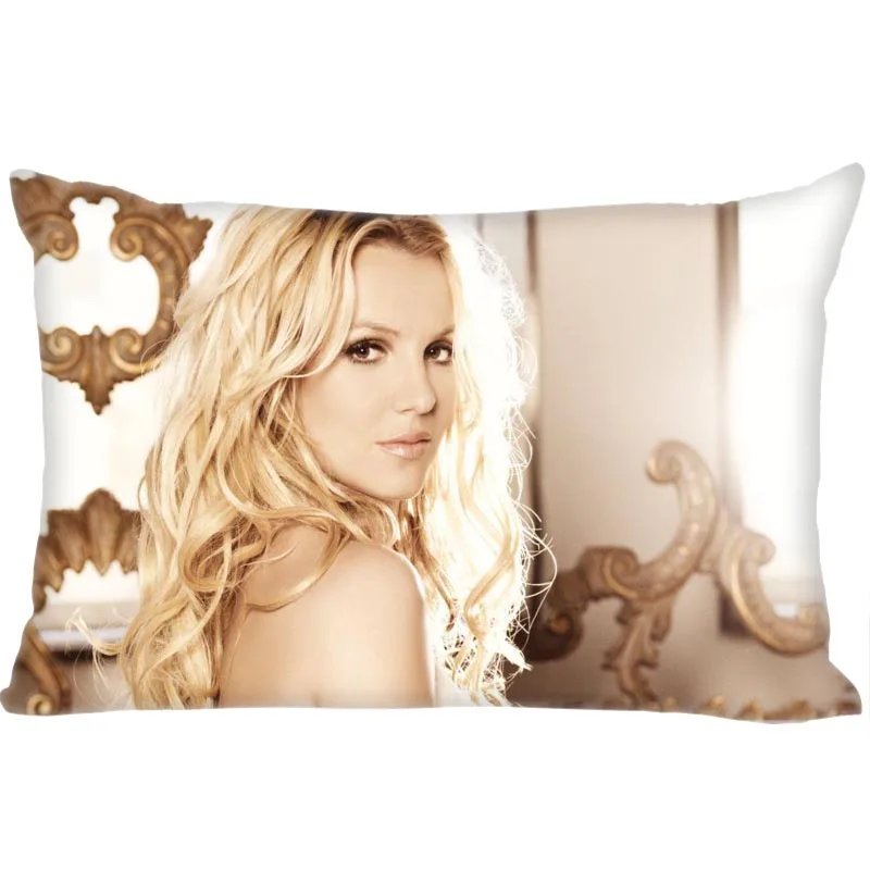 

Hot Sale Britney Spears Rectangle Pillowcase Custom Home textile Zipper Pillowcase Pillow Cover Size 45*35cm (one side) Print