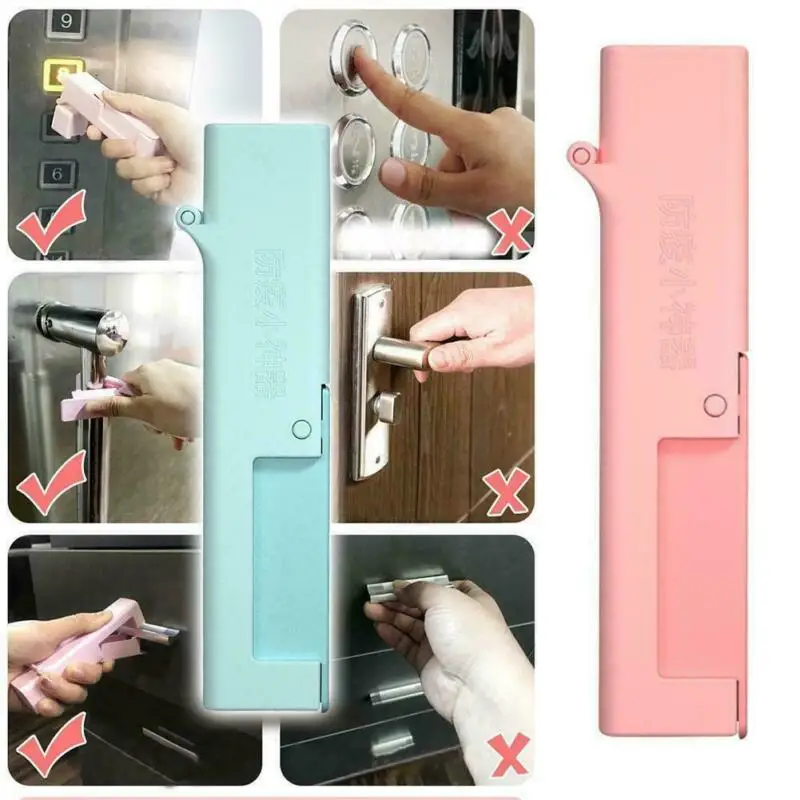 Elevator Press Stick Reuseable Eco-friendly Amazing Item Alcohol Disinfection Protable Door Open Stick