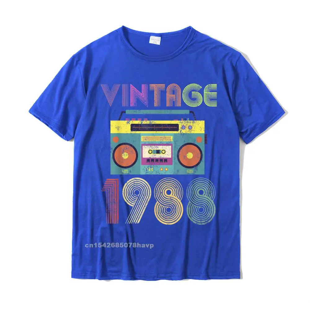 Classic 1988 31st Birthday Vintage T Shirt Retro Mixtape Adult Family Simple Style Tops Tees Cotton Tshirts Family