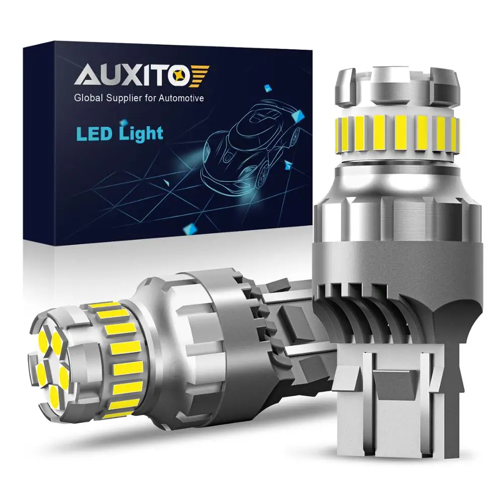 

AUXITO 2x светодиодный T20 7440 W21W WY215W светодиодный Canbus 7443 SRCK W21/5W СВЕТОДИОДНЫЙ Автомобильный светильник с поворотным сигналом, стоп-сигнал, задний фонарь 1200LM 12V