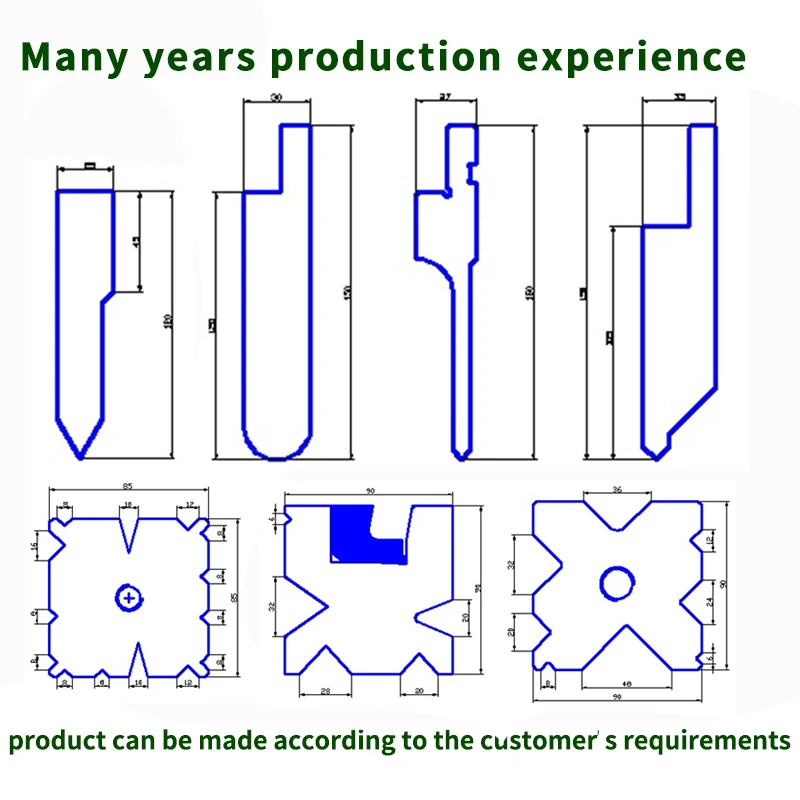 Customized Bending Machine Mould Upper Die Big Goose Neck Upper Punch Hydraulic CNC Bender Mould Sheet Metal Press Brake Die