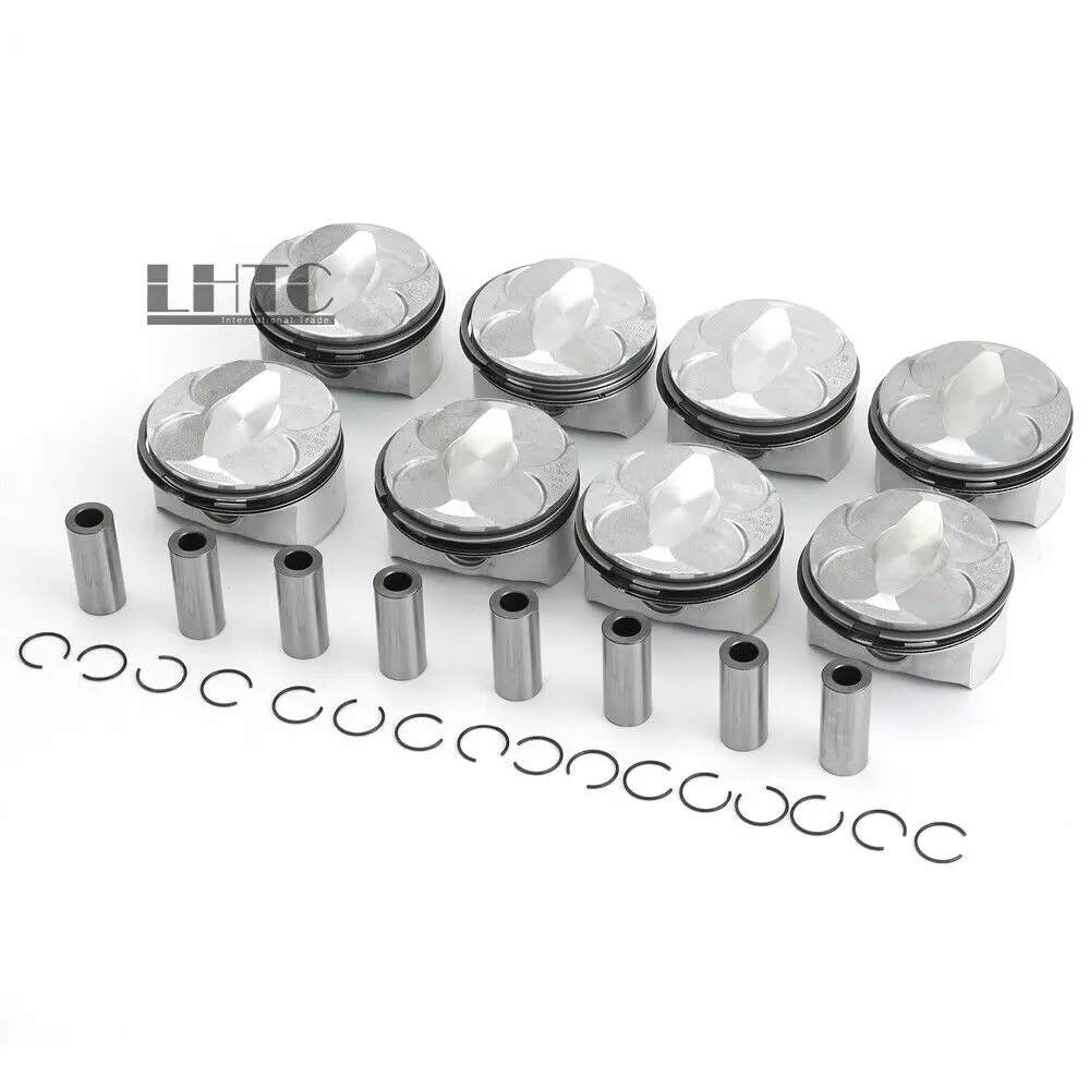 8pcs Pistons Rings Set  Φ87mm For BMW 540i 740i 740Li E60 E65 E66 N62B40 N62TUB40 4.0L V8 Naturally aspirated