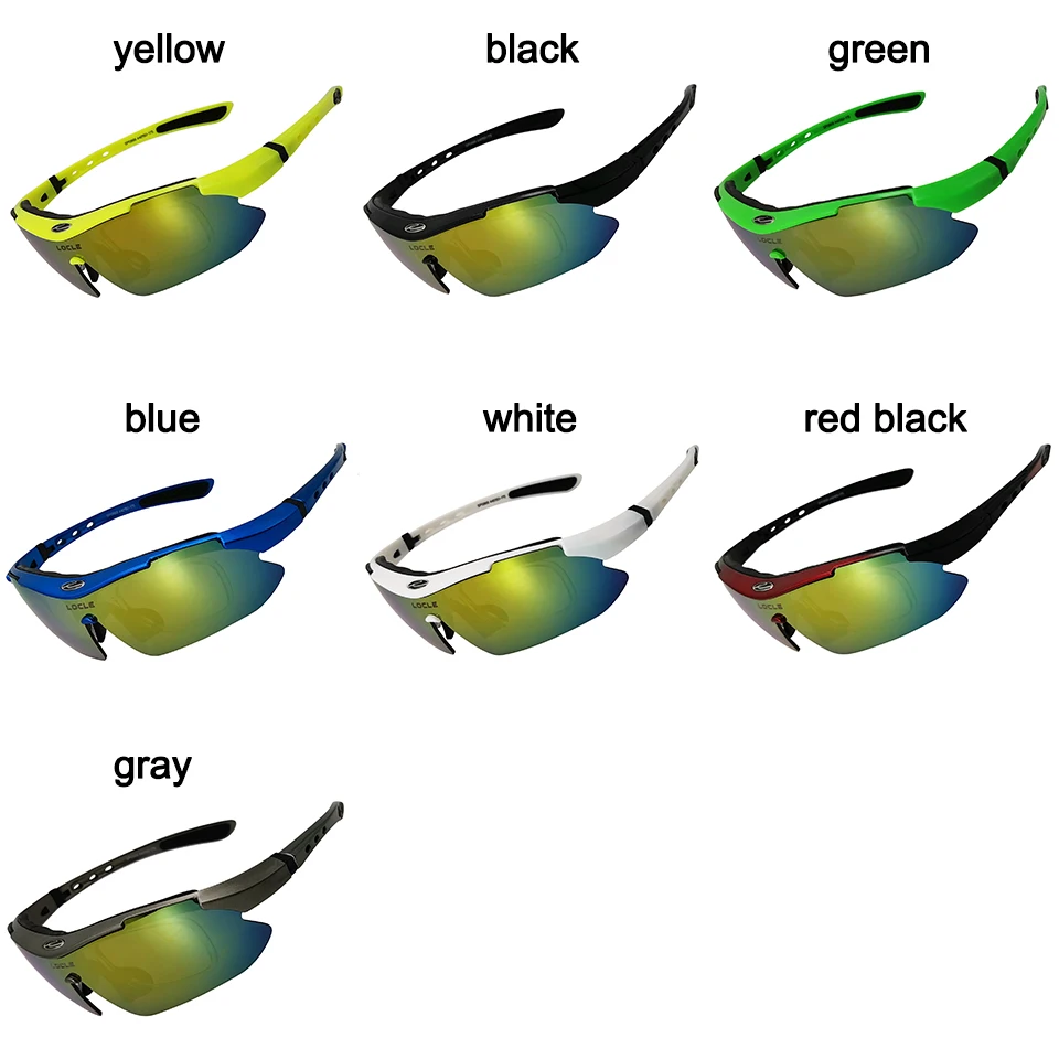 LOCLE Hiking Glasses Tactical Polarized Men Shooting Sun Glasses Airsoft Glasses for Camping Fishing Riding Cycling Sunglasses