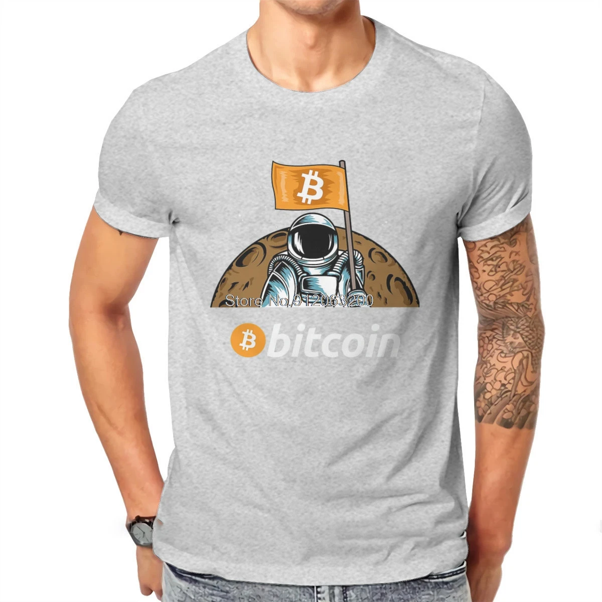 Cryptocurrency Crypto Miner Bitcoin BTC Tshirt Black For Men Plus Size T Shirt Casual Men's Tops Tee