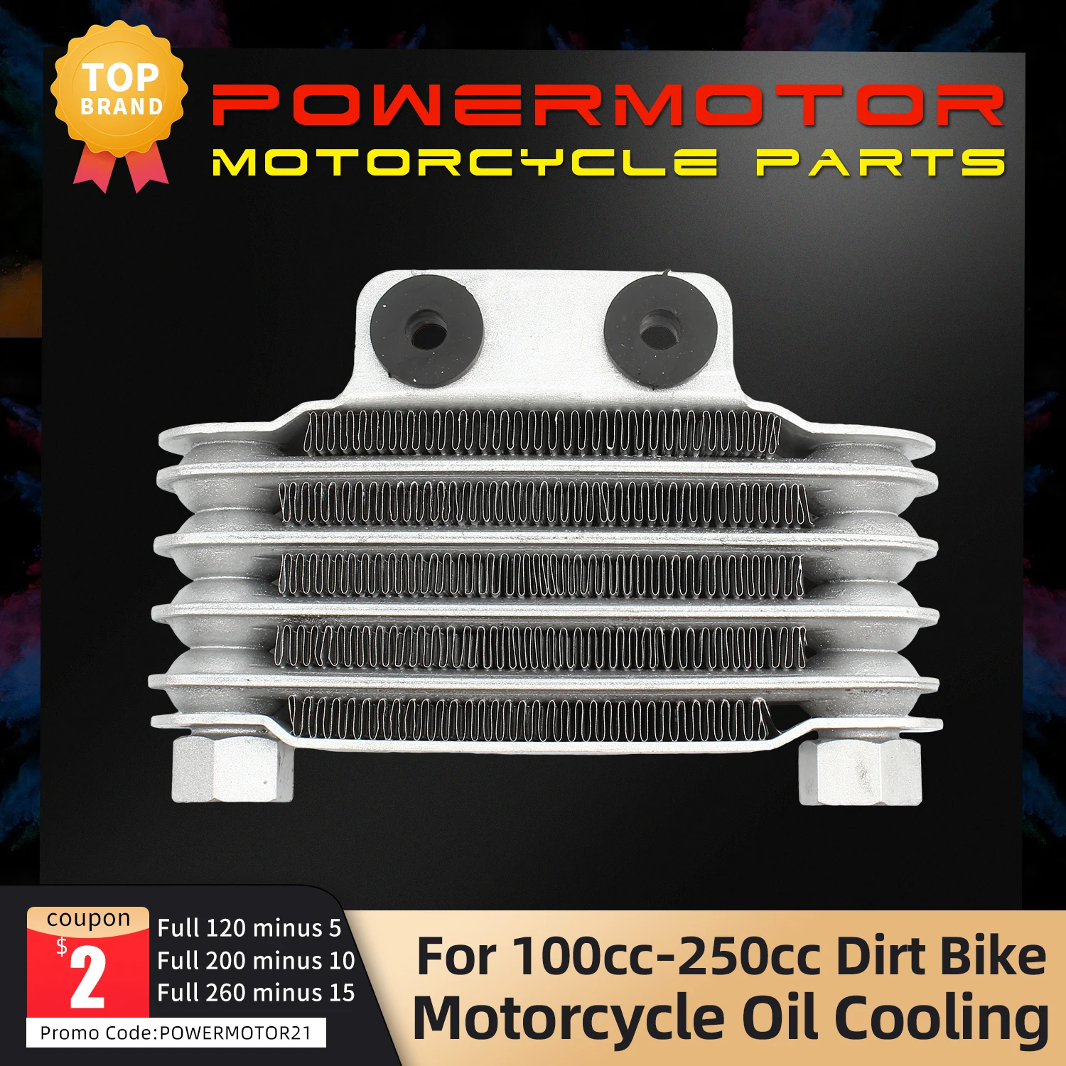 Universeller Motorrad-Ölkühler 158mm Kühlradiator für 100cc-250cc 65ml Motorrad Dirt Bike ATV Motorradkühler – Detail 1