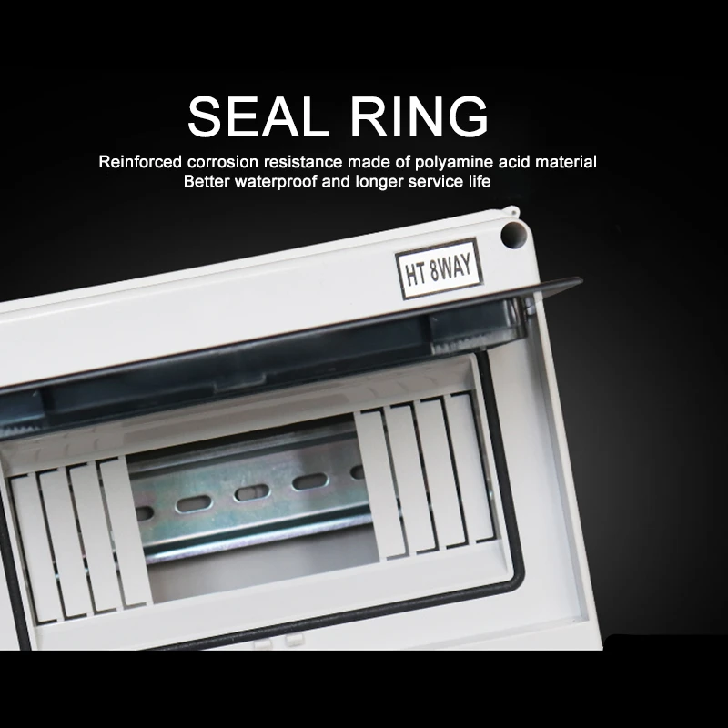 8 Way Plastic Electrical Distribution Box Waterproof MCB Box Enclosure Box Junction Box HT Series