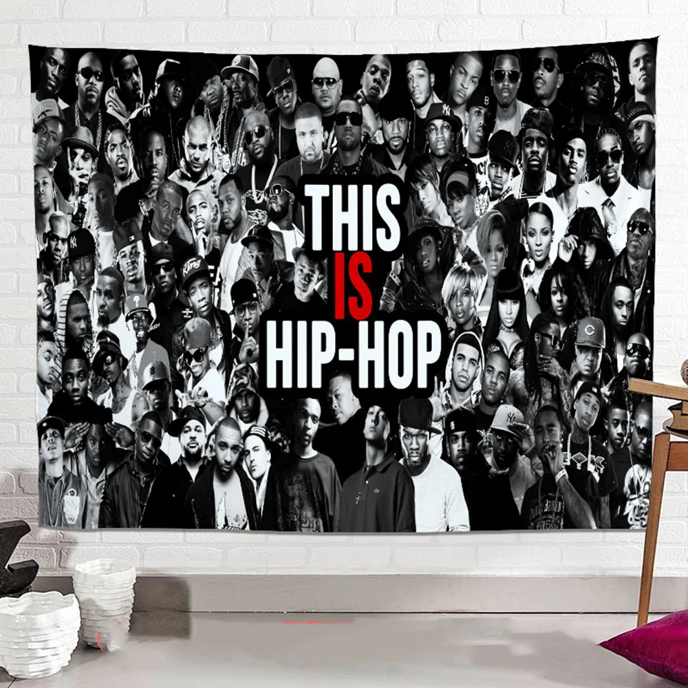 

THS IS HIP-HOP Banners Stickers Vintage Wall Art ROCK N ROLL Music Poster Flags Canvas Painting Wall Hanging Bar Cafe Home Decor