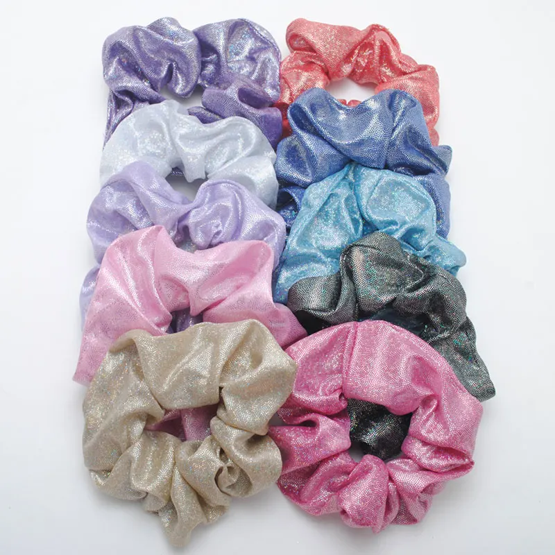 6 Pieces New Women Hair Scrunchies Glitter Hair Tie Normal Size Gum For Hair Fashion Gift Hair Accessories