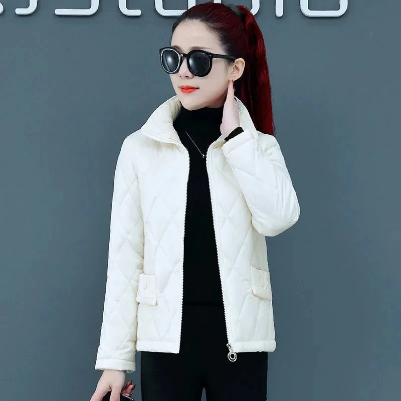 NEW Winter Jacket Women's Cotton Coat Fashion Lightweight  Warm Student Coats Female Red Black Slim Down Padded Outerwear