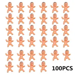 100pcs 1Inch Mini Plastic Baby Toys Party Favors For Baby Shower and Ice Cube Game Infant Baby Toddlers Doll Toy