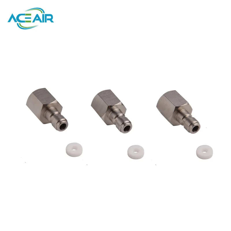 High Pressure Quick Couplers Female Plug Stainless Steel 4500psi M10 1/8NPT 1/8BSPP 2pcs/lot